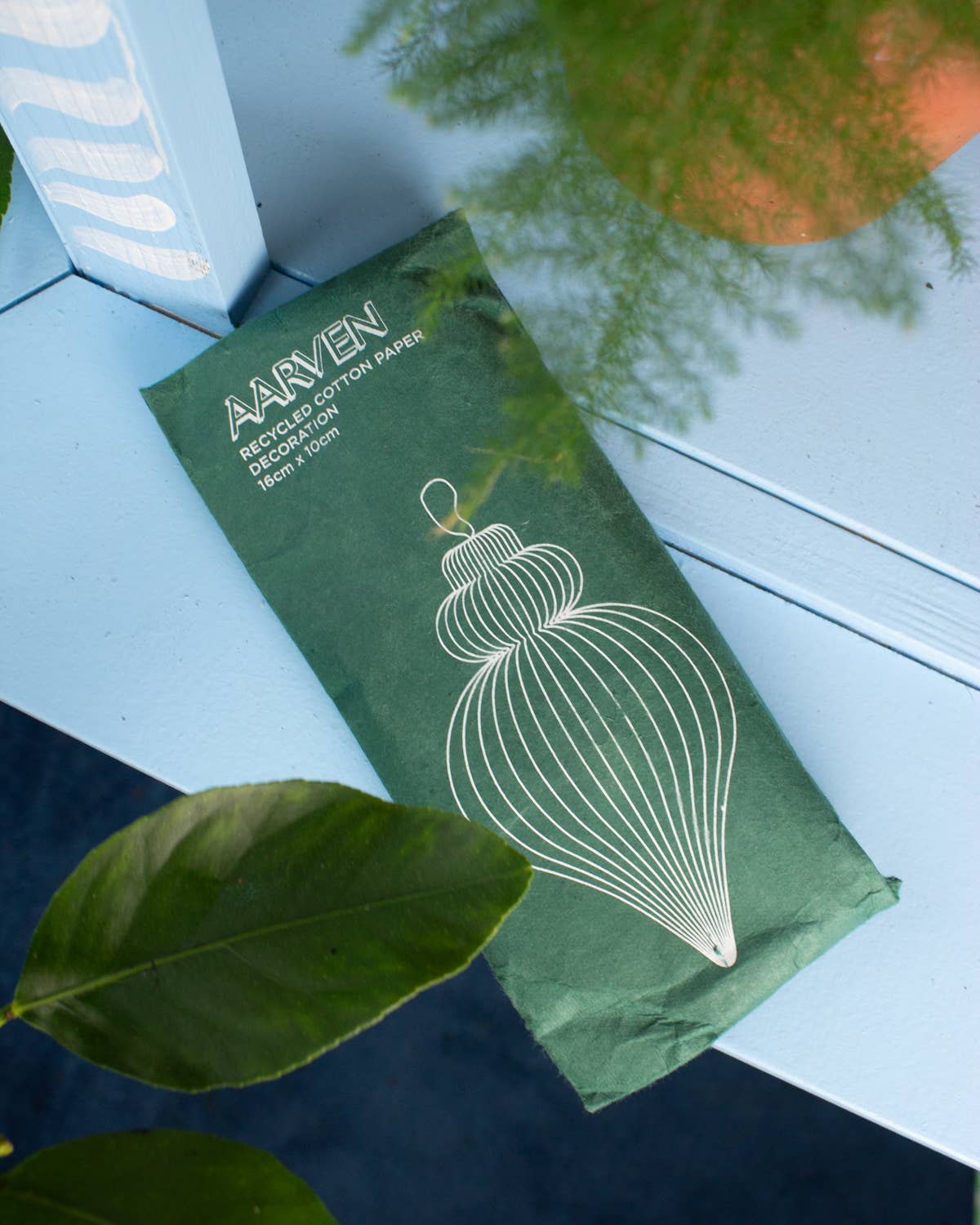 Indian Recycled Paper Fold-Away Bauble Decoration