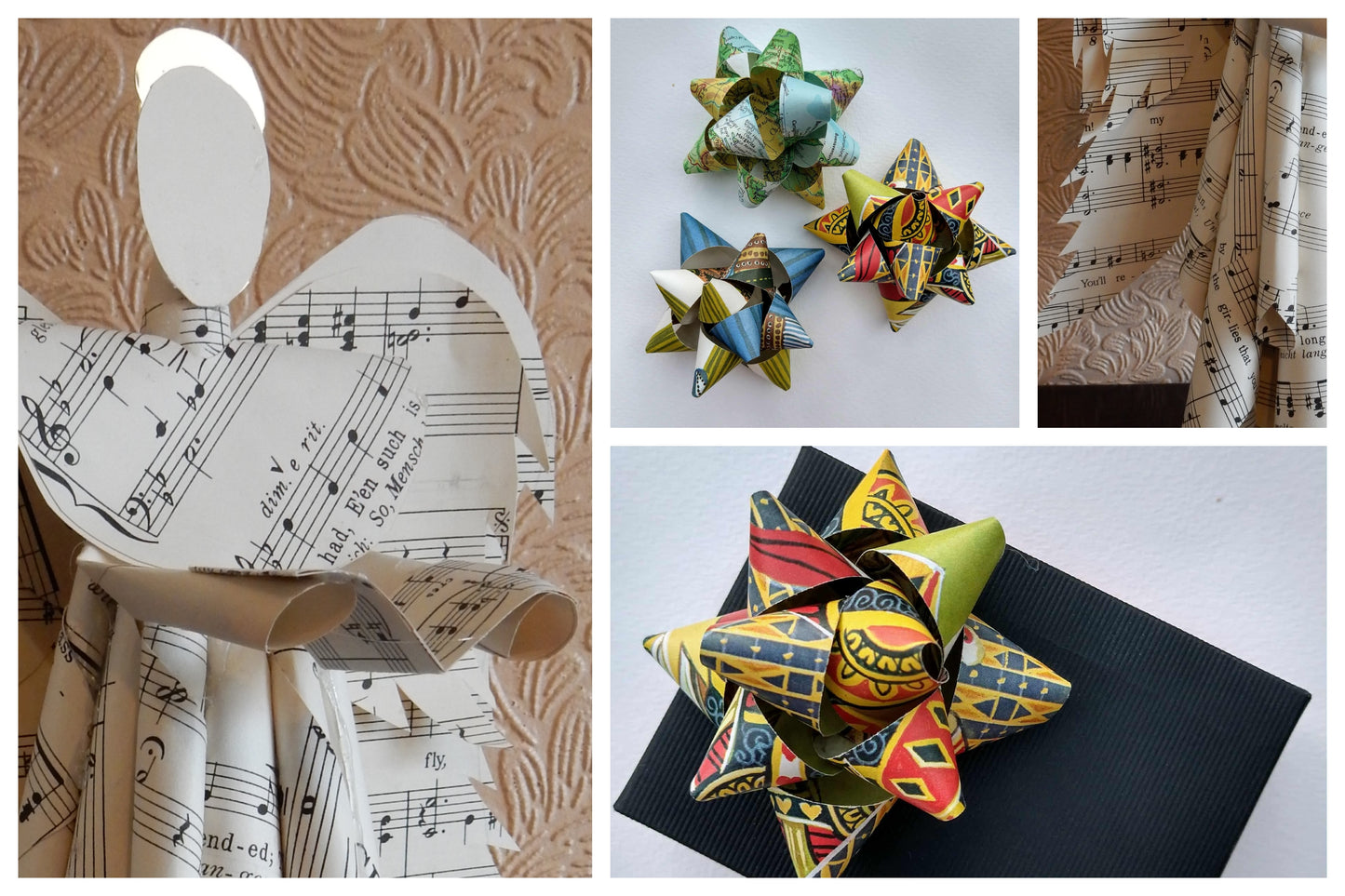 Upcycled Paper Standing Angels & Gift Bows With Liz Turner (Lets Be Cats Jewellery)