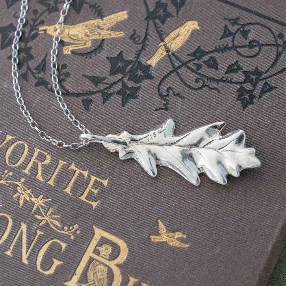 Large Sterling Silver Oak Leaf Pendant