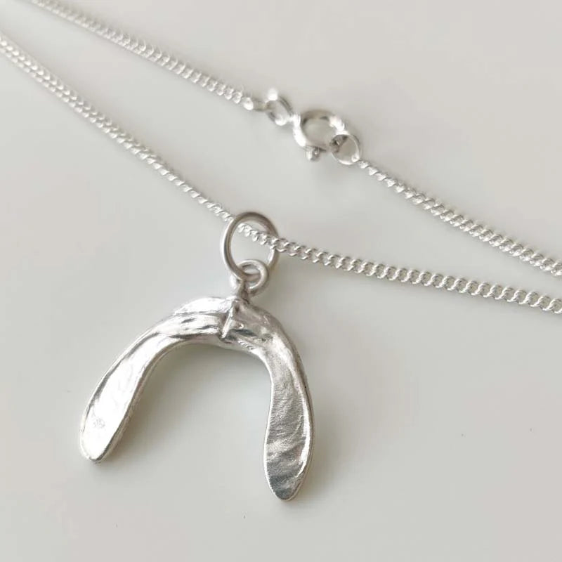 Medium Sterling Silver Sycamore Seed Pendant