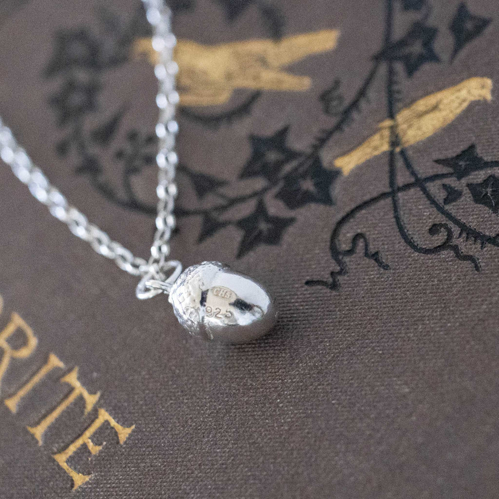 Small Sterling Silver Acorn Pendant