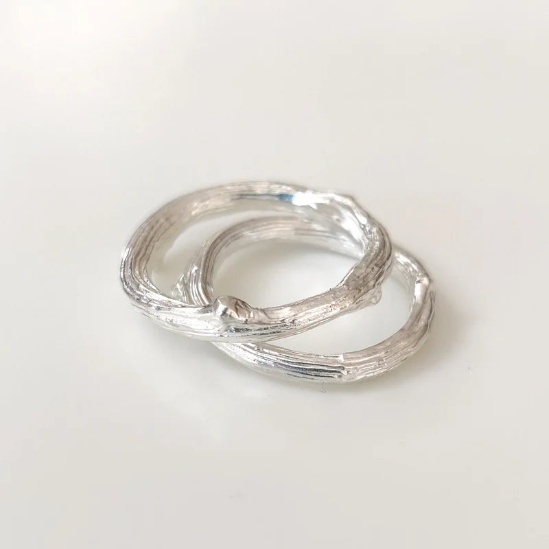 Sterling Silver Oak Twig Ring