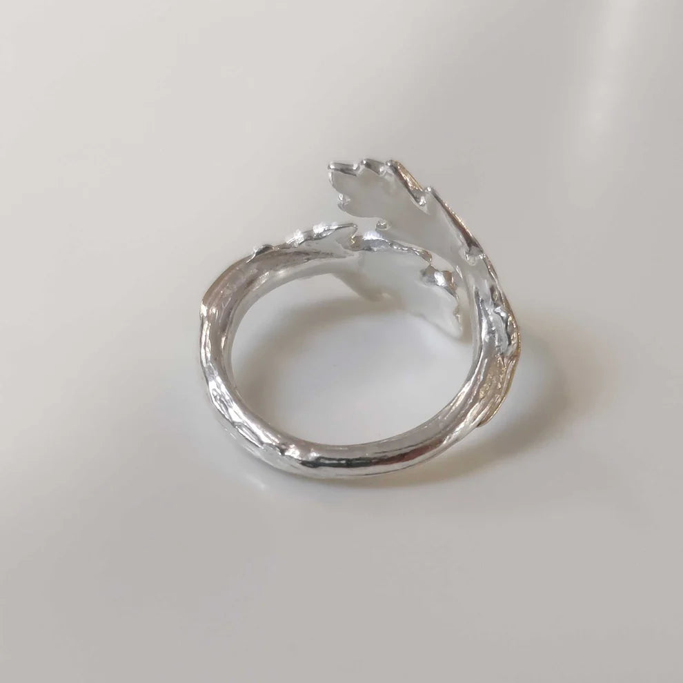 Sterling Silver Oak Leaf Ring