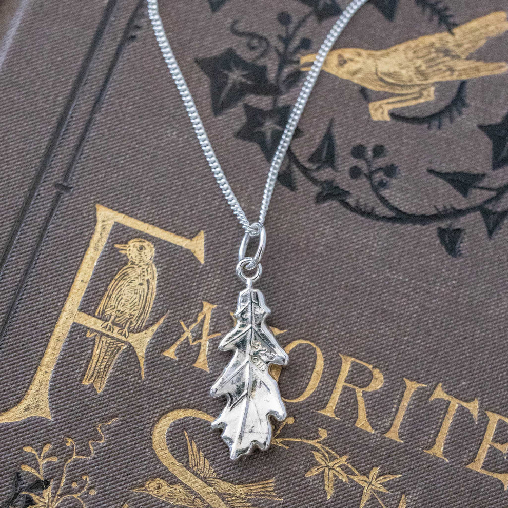 Small Sterling Silver Oak Leaf Pendant