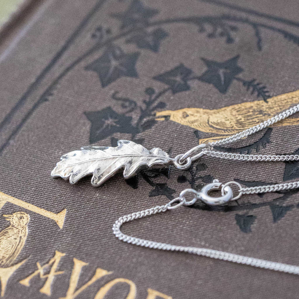 Small Sterling Silver Oak Leaf Pendant