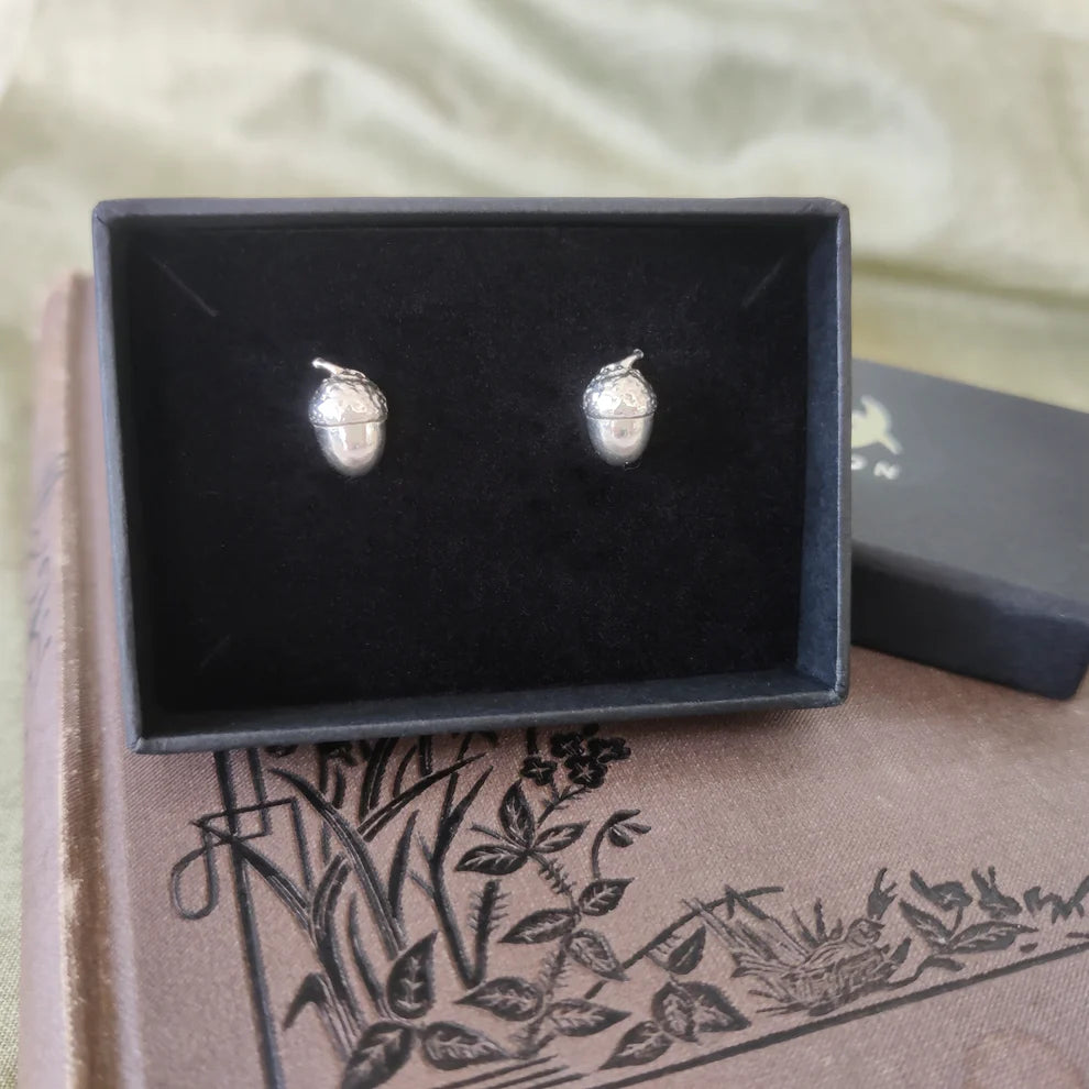 Sterling Silver Acorn Stud Earrings