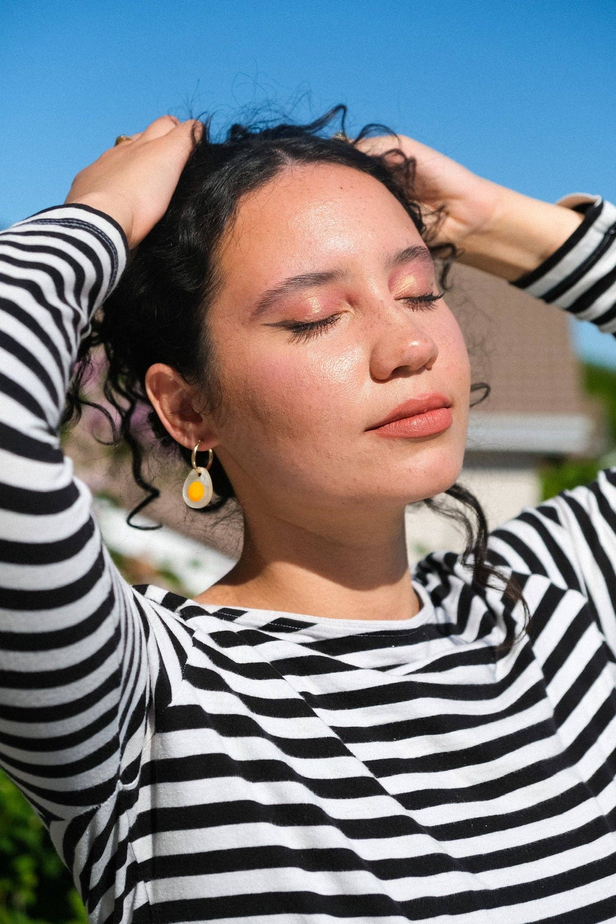 Boiled Egg Hoop Earrings