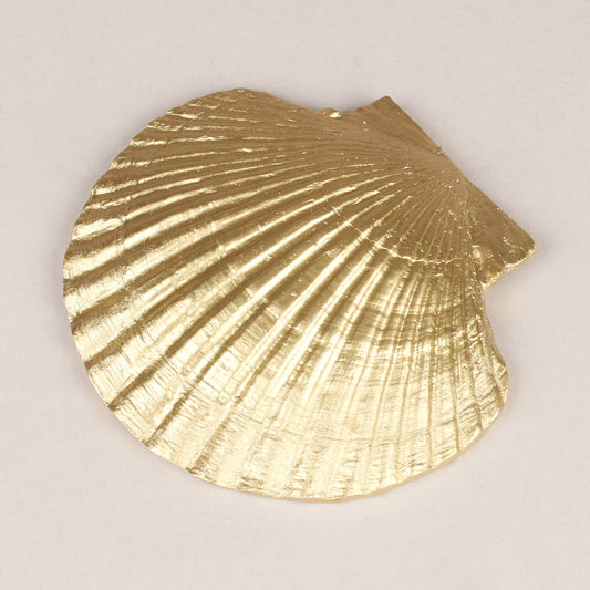 Lemon Scallop Shell Trinket Dish – Hand-Painted Coastal Bowl