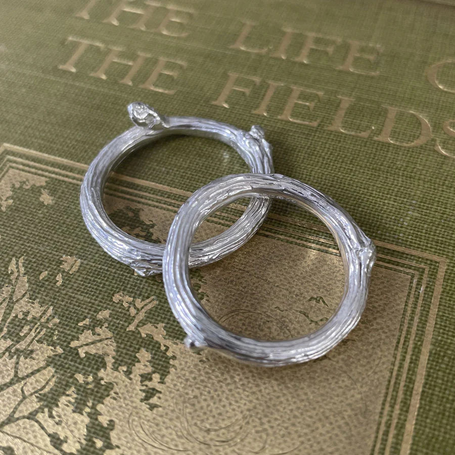 Chunky Sterling Silver Oak Twig Ring