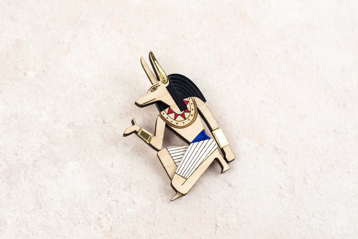 Anubis, Egyptian God of the Dead Brooch