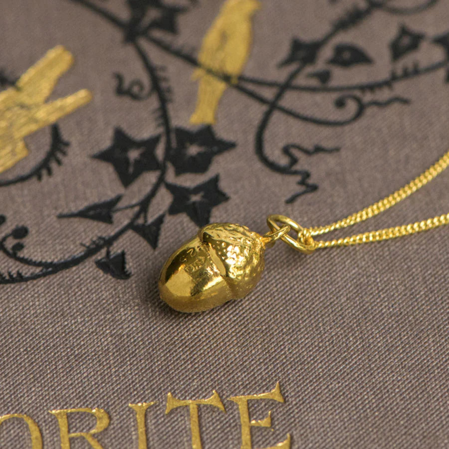 Gold Vermeil acorn pendant