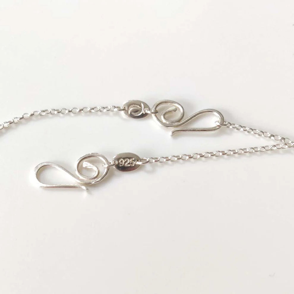 Sterling Silver Belcher Chain with Handcrafted Scroll Clasp