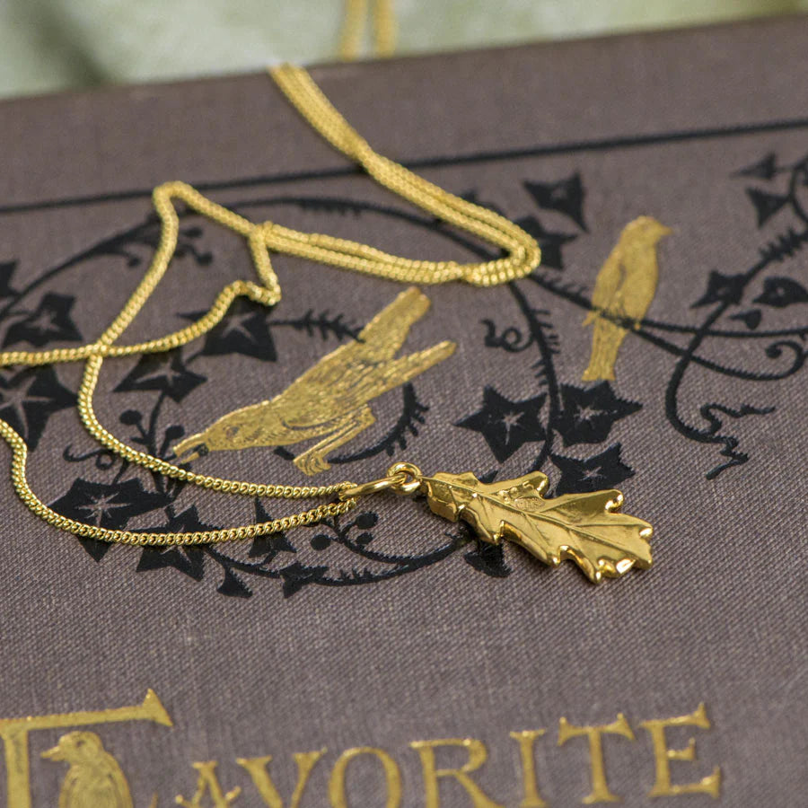 Gold Vermeil Oak Leaf pendant