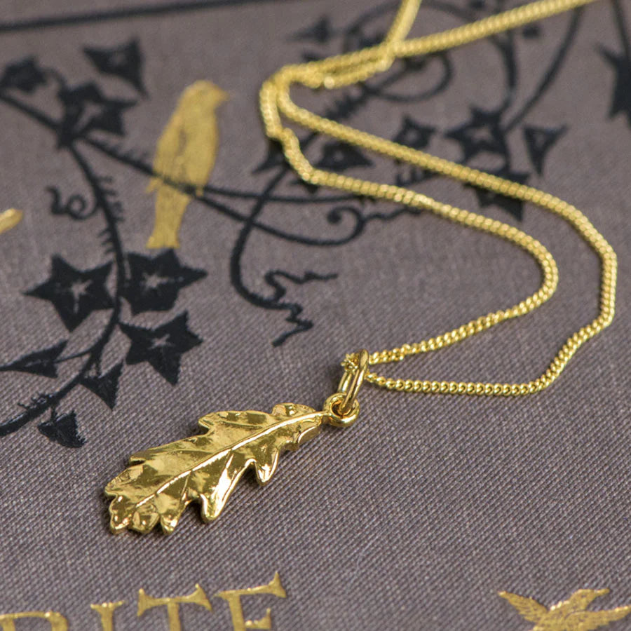 Gold Vermeil Oak Leaf pendant