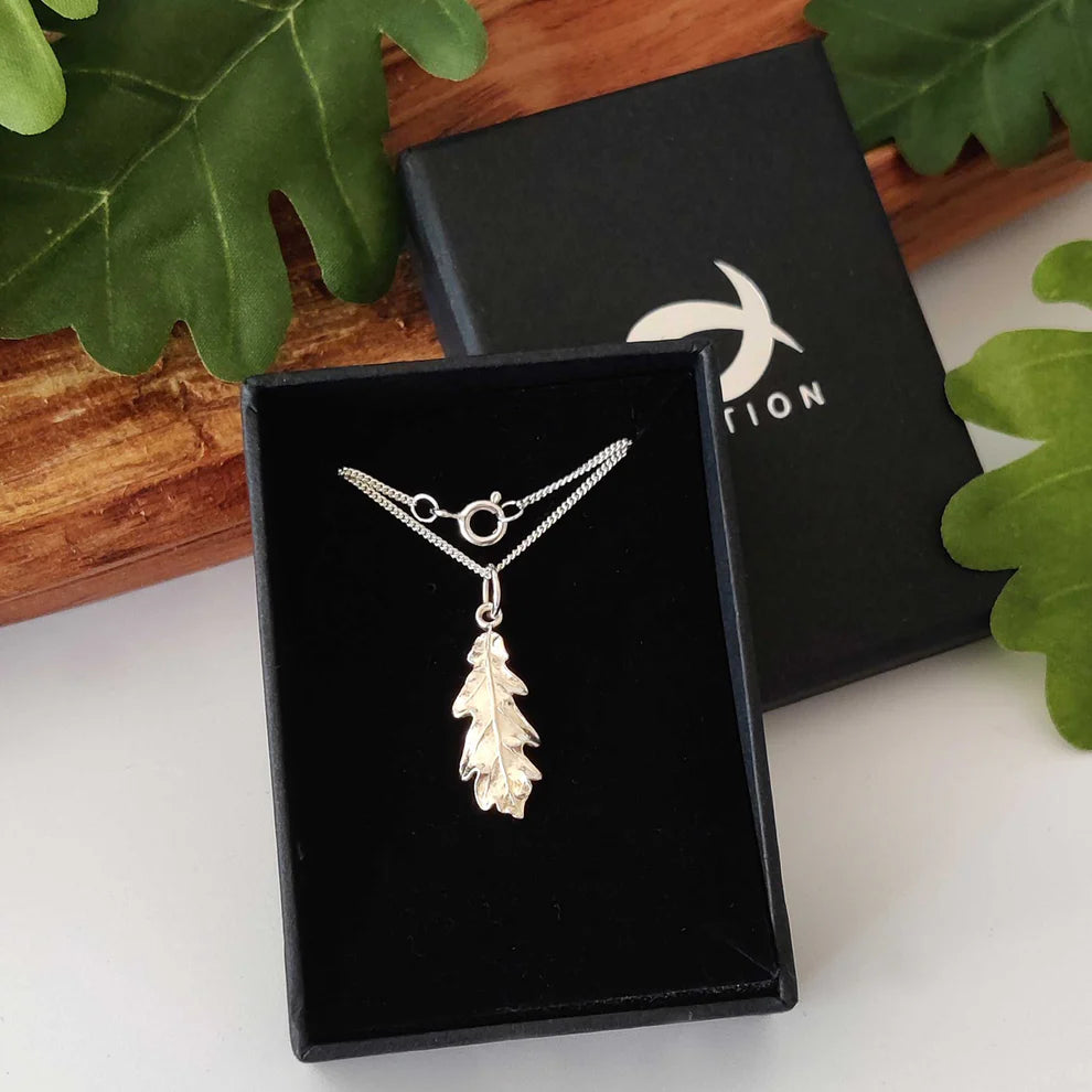 Small Sterling Silver Oak Leaf Pendant