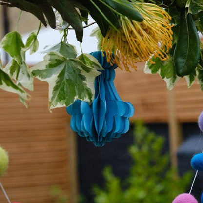 Indian Recycled Paper Decoration 'Medium Turquoise Bauble'