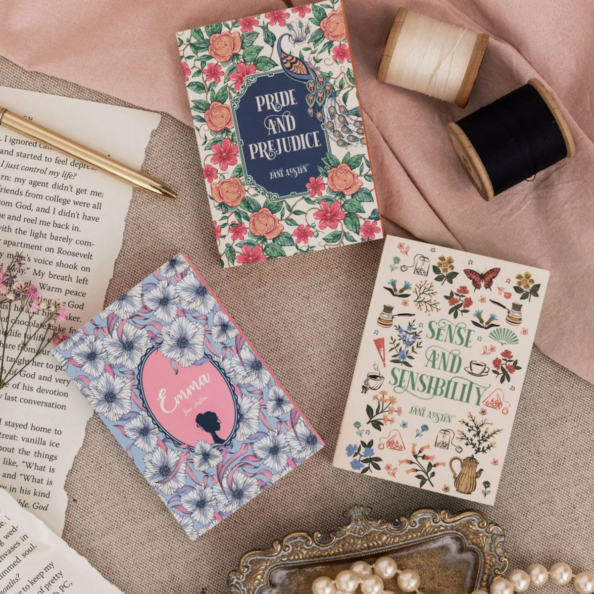 Mini Book Notepad Set, Jane Austen