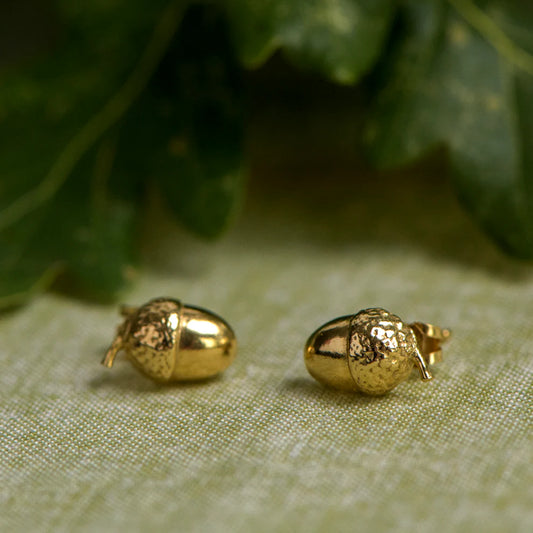 18ct Gold Vermeil Acorn Stud Earrings