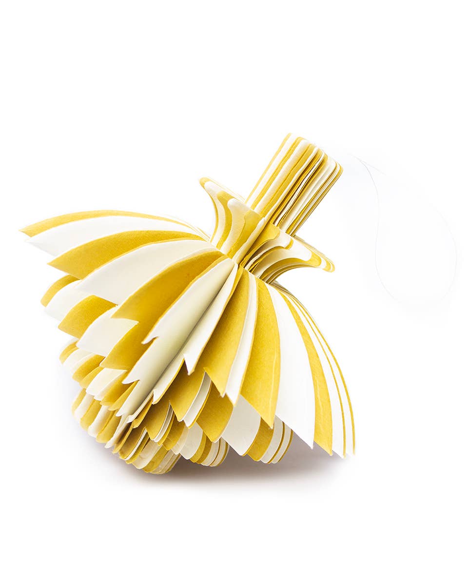 Indian Recycled Paper Fold-Away Bauble Decoration