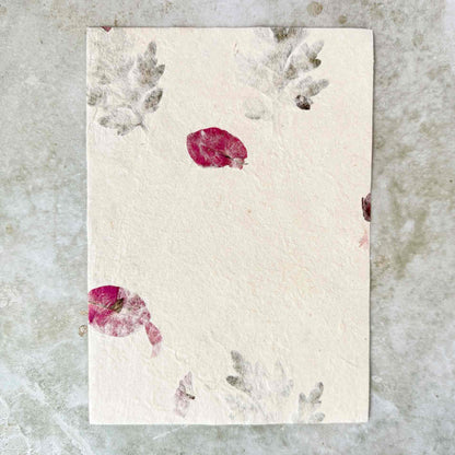 Nepalese Handmade Lokta Paper - Mugwort & Bougainvillea