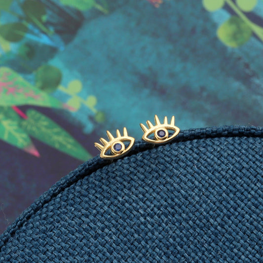 THE DEVIL Evil Eye Earrings with Lashes