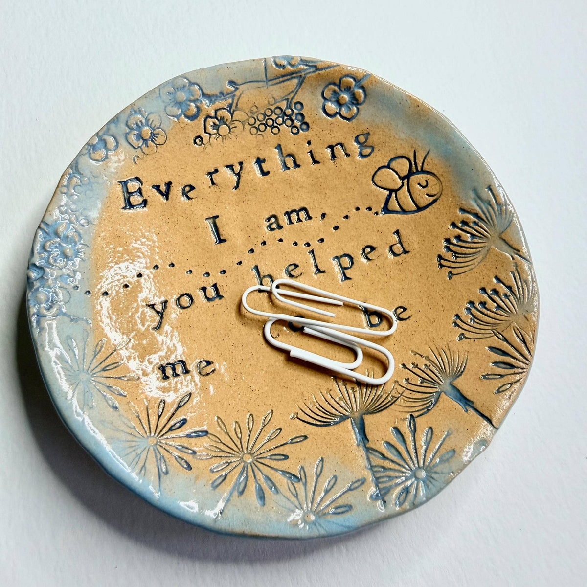 Handmade 'Everything I Am' Stoneware Mother's Day Dish