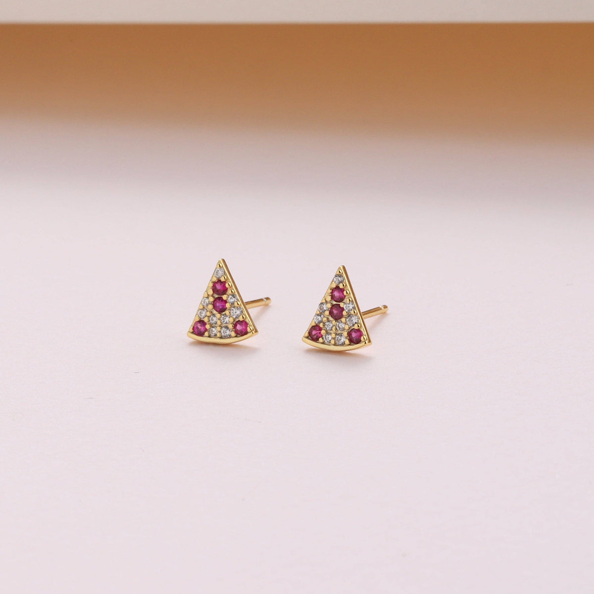 THE CONNOISSEUR Crystal pizza earrings