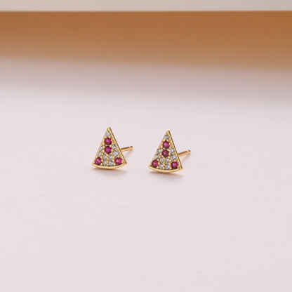 THE CONNOISSEUR Crystal pizza earrings
