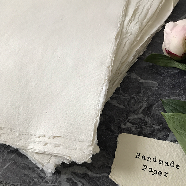 Handmade Paper White | Recycled Cotton Rag Paper
