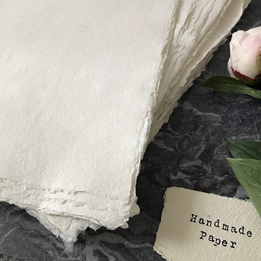 Handmade Paper White | Recycled Cotton Rag Paper