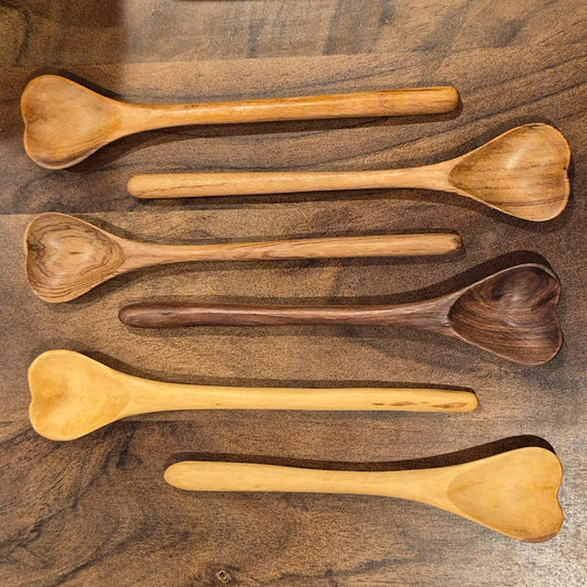 Olive Wood Heart Spoon