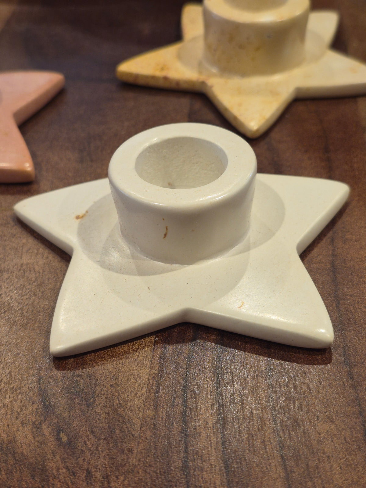 Star Candle Holders in Soapstone