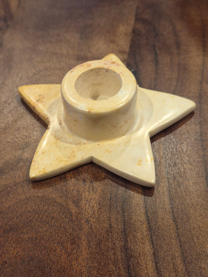 Star Candle Holders in Soapstone