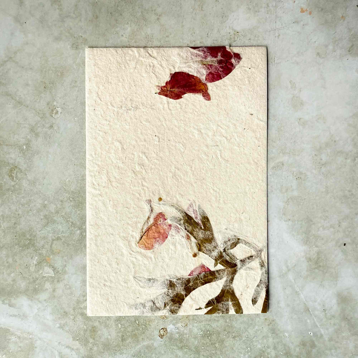 Nepalese Handmade Lokta Paper - Mugwort & Bougainvillea