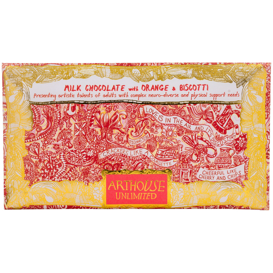 Love is in the Air, Milk Chocolate Bar with Orange and Biscotti