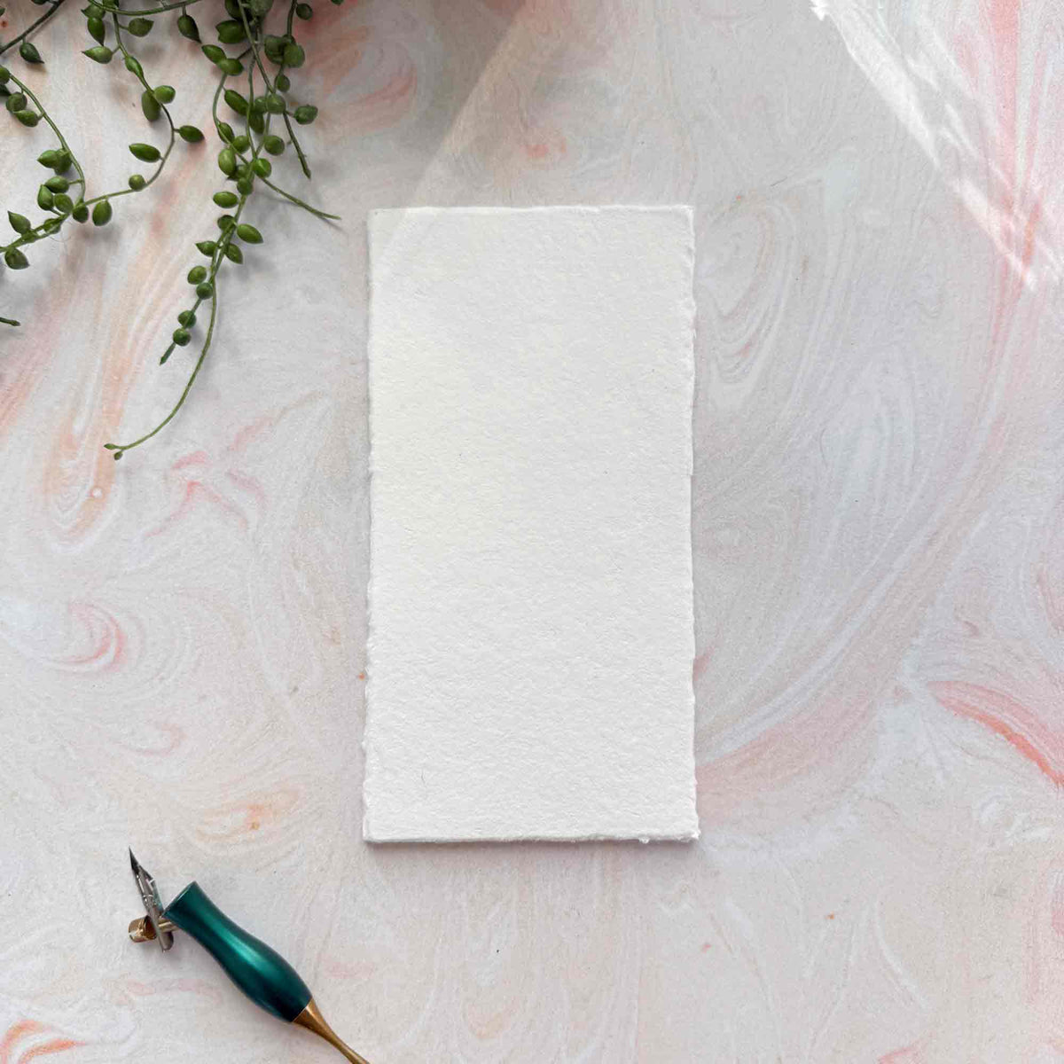 Watercolour Card in White | Packs of Handmade Cotton Card