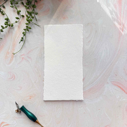 Watercolour Card in White | Packs of Handmade Cotton Card