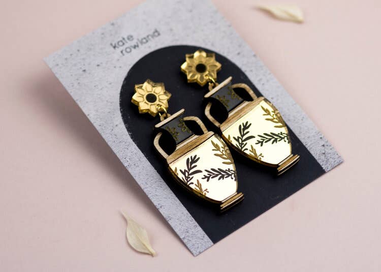 Greek Amphora Statement Earrings