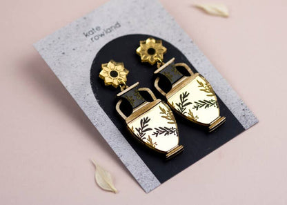 Greek Amphora Statement Earrings