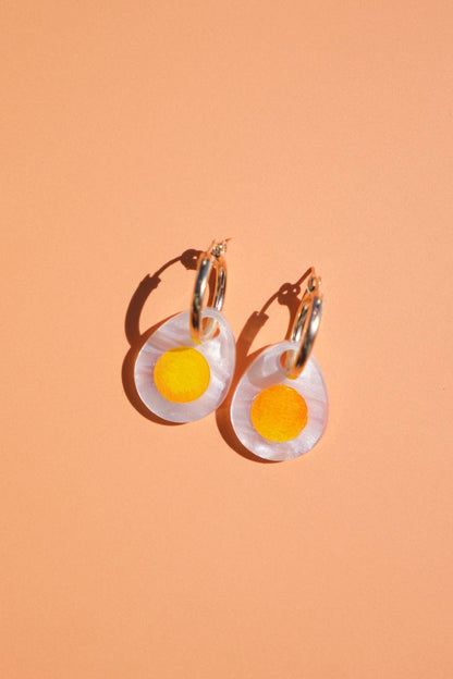 Boiled Egg Hoop Earrings