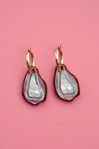 Oyster Hoop Earrings
