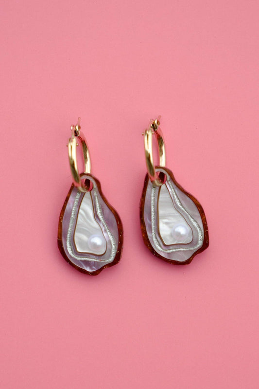 Oyster Hoop Earrings