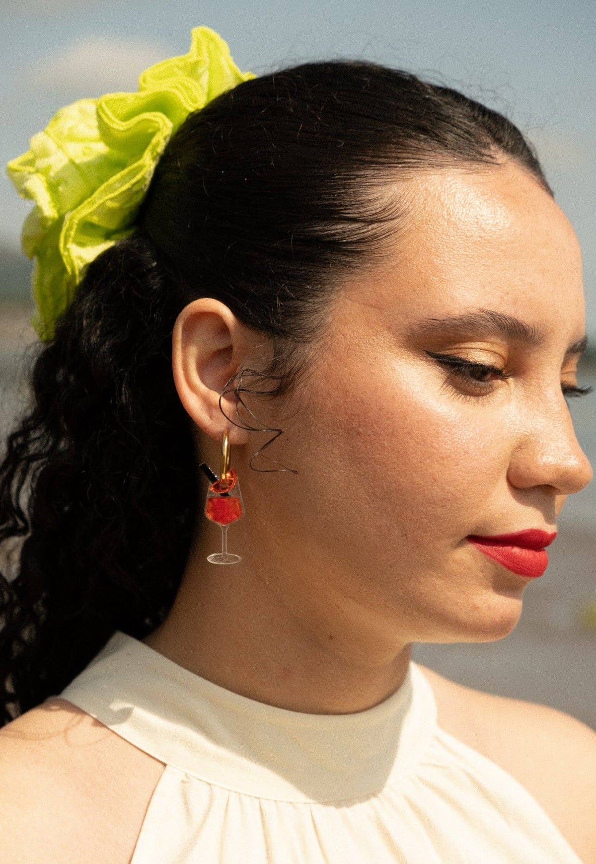 Bitter Orange Spritz Hoop Earrings