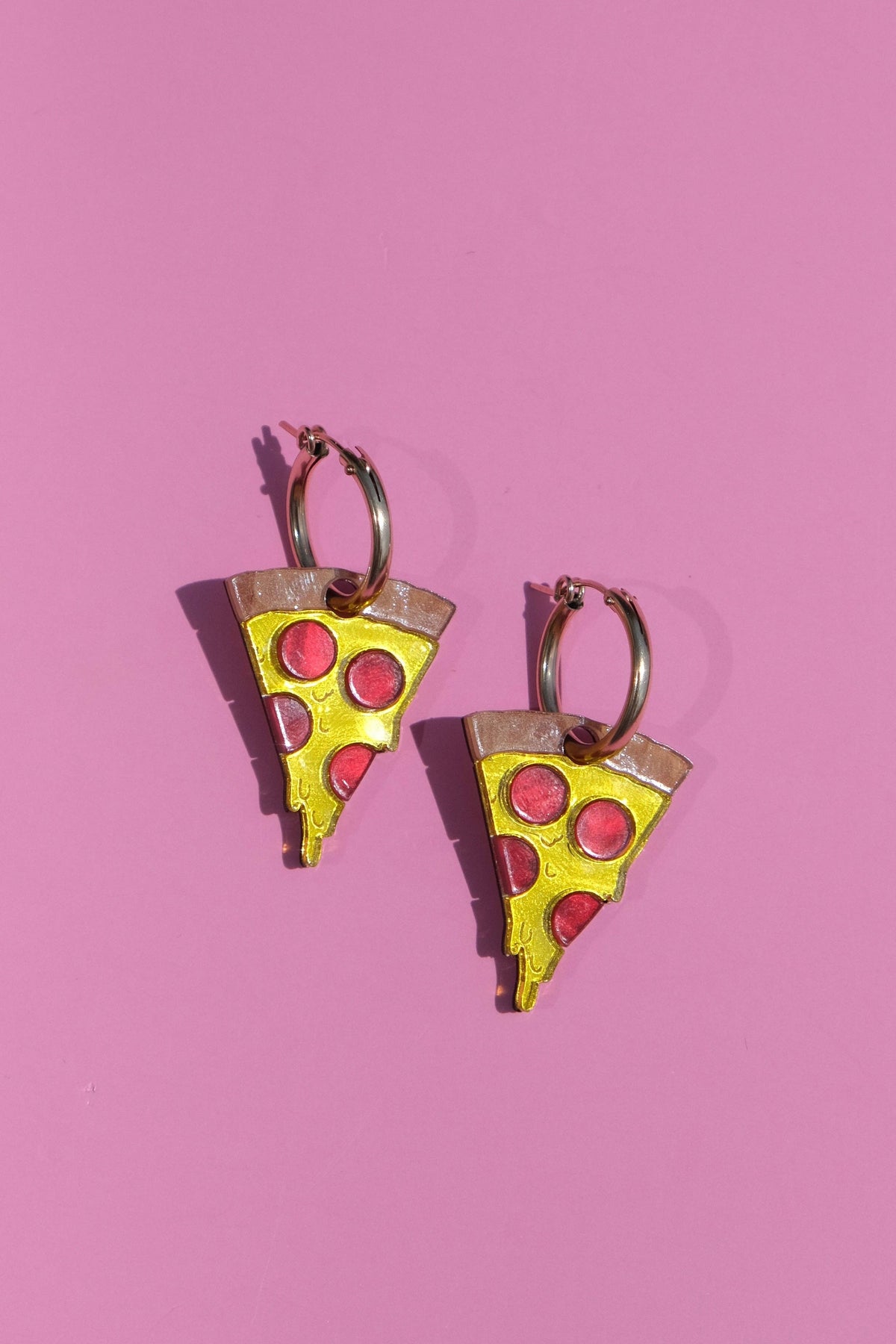 Pizza Slice Hoop Earrings