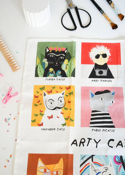 Arty Cats Tea Towel 