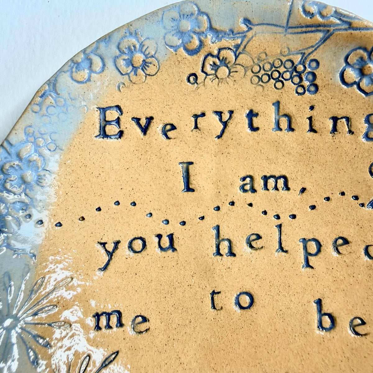 Handmade 'Everything I Am' Stoneware Mother's Day Dish