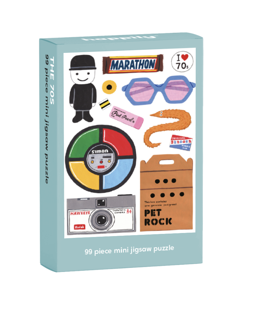 Retro 70's - 99 Piece Mini Jigsaw Puzzle