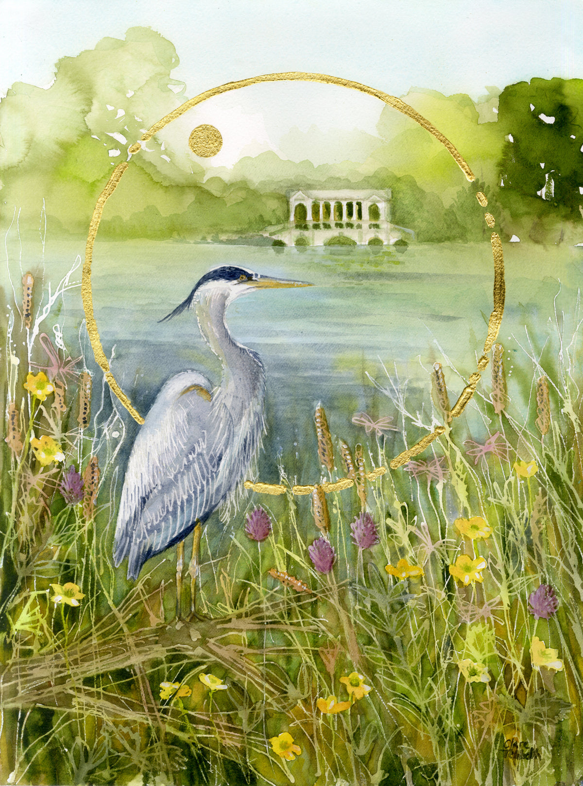 Palladian Bridge, Stowe. By Clare Tebboth LIMITED EDITION