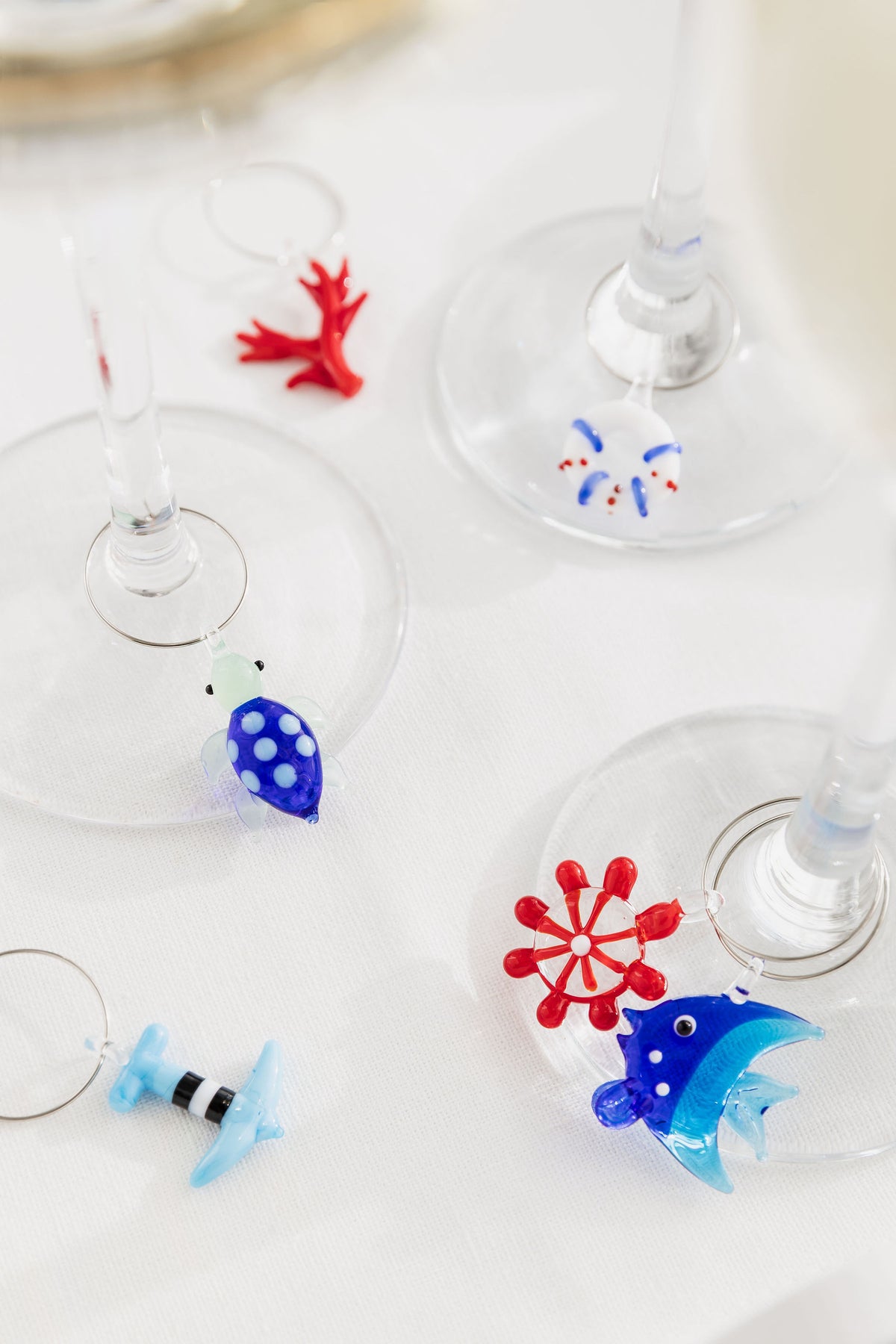 Glass Wine Charms - Coastal