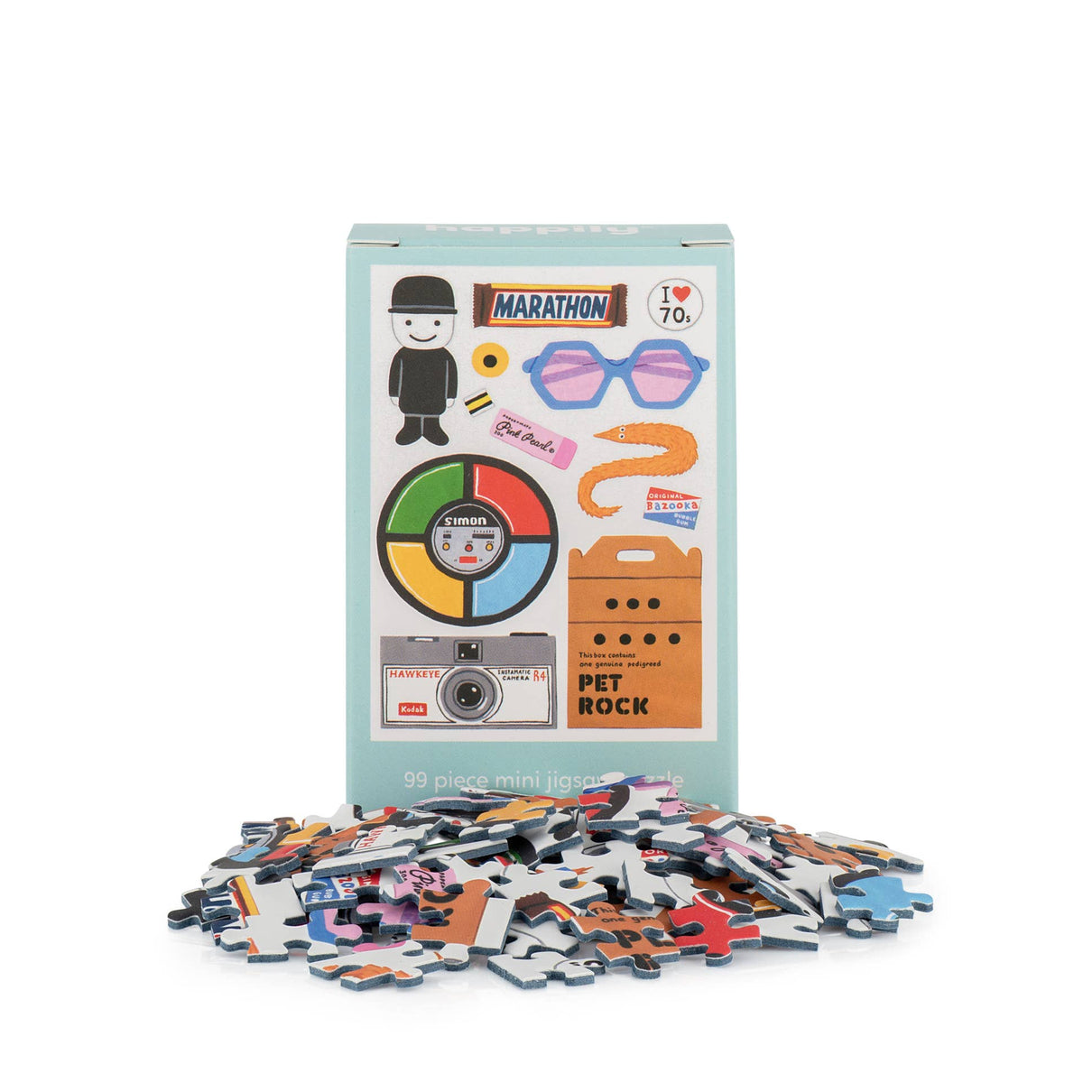 Retro 70's - 99 Piece Mini Jigsaw Puzzle